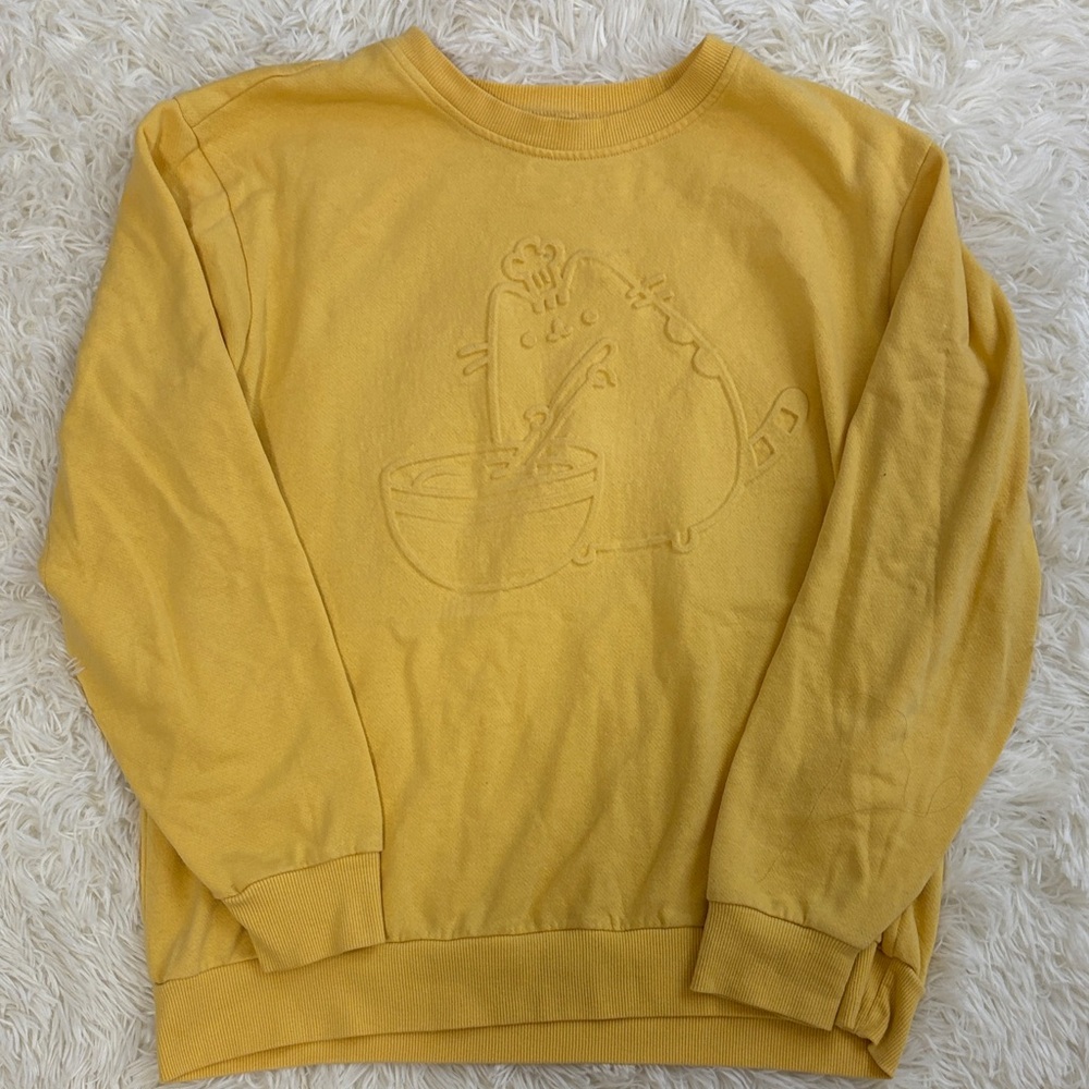 Limited Edition 2019 Christmas Pusheen Yellow Crewneck Sweater